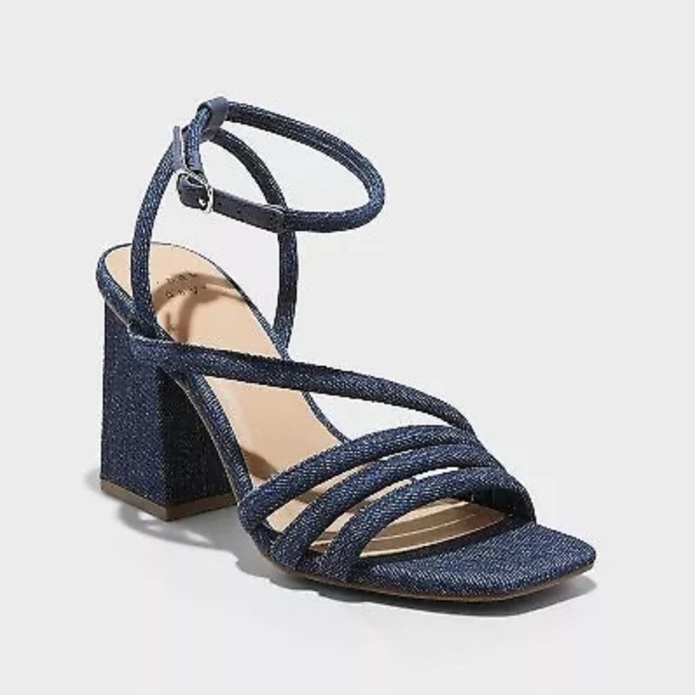 A New Day Katana Strappy Sandal Heels size 6 NWOB
